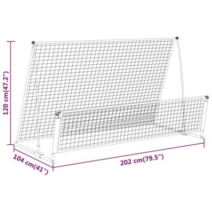 2-in-1 Rebounder und Fußballtor 202x104x120 cm Stahl - Image 6