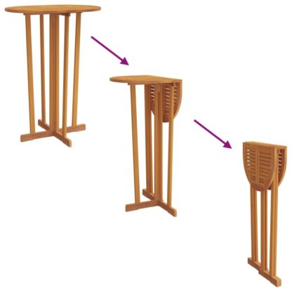 5-tlg. Bar-Set Klappbar Massivholz Teak - Image 7
