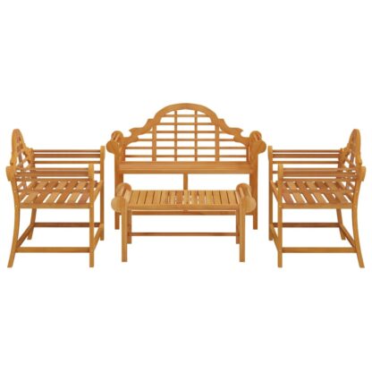 4-tlg. Garten-Lounge-Set Massivholz Teak - Image 3