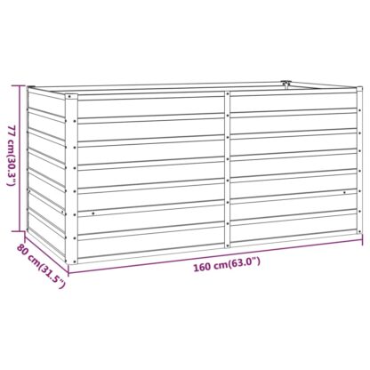 Hochbeet Rostig 160x80x77 cm Cortenstahl - Image 8