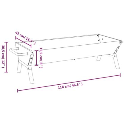 Grill Silbern 118x42x30,5 cm Edelstahl - Image 7