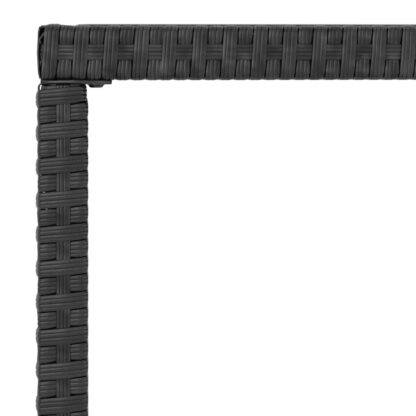 4-tlg. Garten-Lounge-Set mit Kissen Schwarz Poly Rattan - Image 6