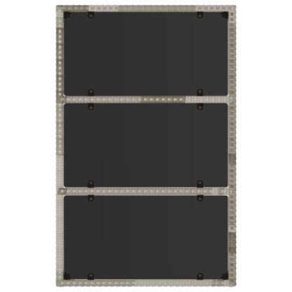 4-tlg. Garten-Lounge-Set mit Kissen Grau Poly Rattan - Image 5