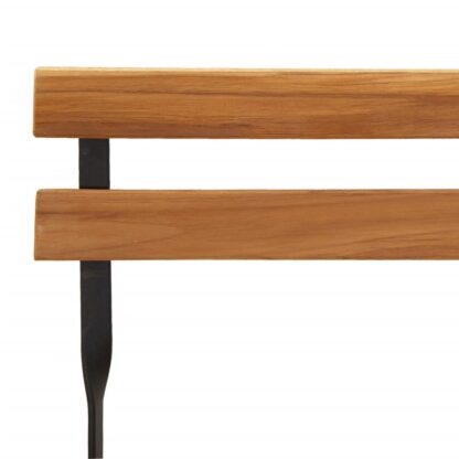 5-tlg. Bistro-Set Klappbar Massivholz Akazie und Stahl - Image 7