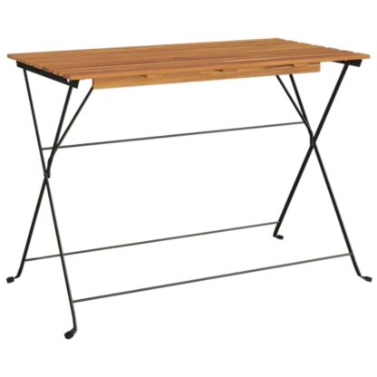 5-tlg. Bistro-Set Klappbar Massivholz Akazie und Stahl - Image 8