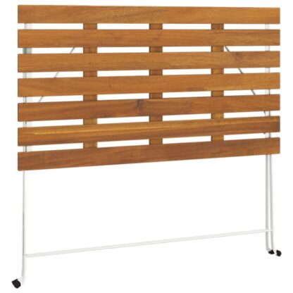 5-tlg. Bistro-Set Klappbar Massivholz Akazie und Stahl - Image 9
