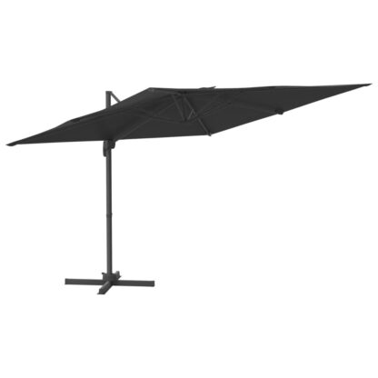 Ampelschirm mit Aluminium-Mast Schwarz 300x300 cm - Image 2