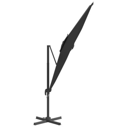 Ampelschirm mit Aluminium-Mast Schwarz 300x300 cm - Image 4