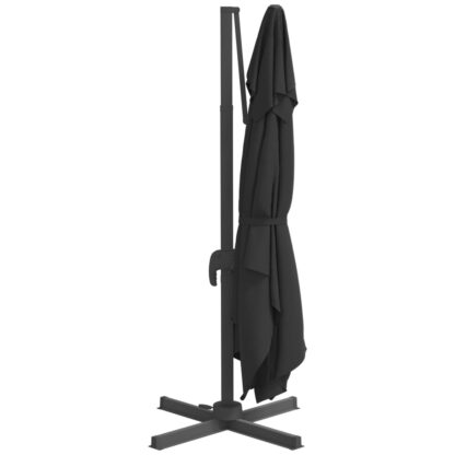 Ampelschirm mit Aluminium-Mast Schwarz 300x300 cm - Image 6
