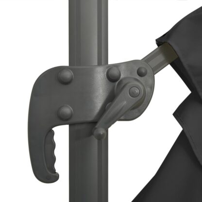 Ampelschirm mit Aluminium-Mast Schwarz 300x300 cm - Image 9