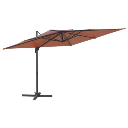 Ampelschirm mit Aluminium-Mast Terrakotta 400x300 cm - Image 2