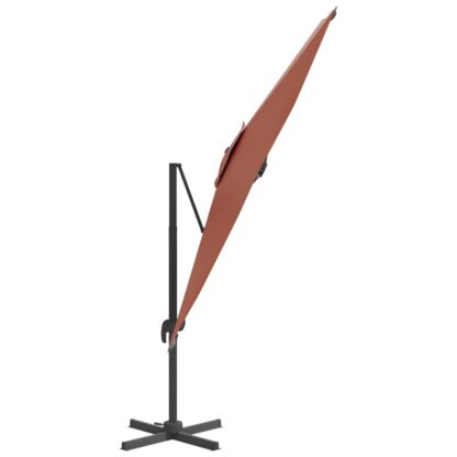 Ampelschirm mit Aluminium-Mast Terrakotta 400x300 cm - Image 4