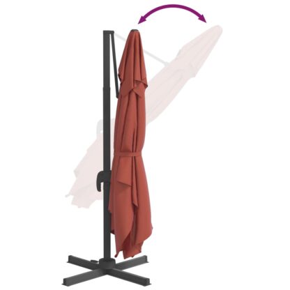 Ampelschirm mit Aluminium-Mast Terrakotta 400x300 cm - Image 7