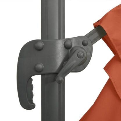 Ampelschirm mit Aluminium-Mast Terrakotta 400x300 cm - Image 9