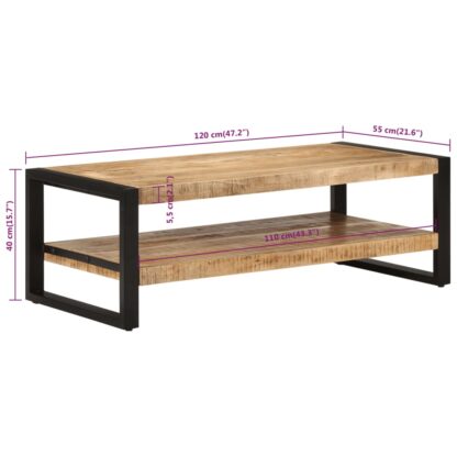 Couchtisch 120x55x40 cm Massivholz Mango - Image 7