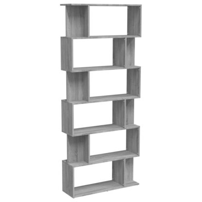 Bücherregal/Raumteiler Grau Sonoma 80x24x192 cm Holzwerkstoff - Image 2