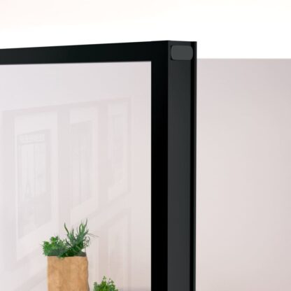Innentür Schwarz 76x201,5 cm Hartglas & Aluminium Schlank - Image 5