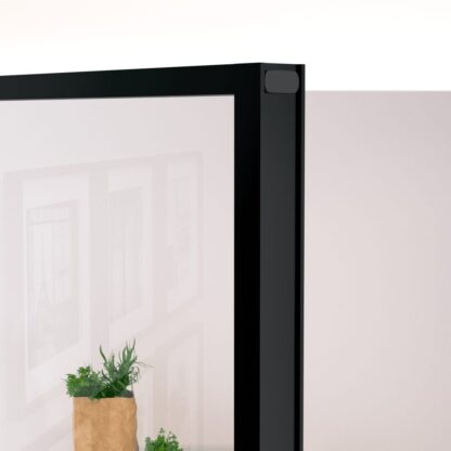 Innentür Schwarz 76x201,5 cm Hartglas & Aluminium Schlank - Image 5