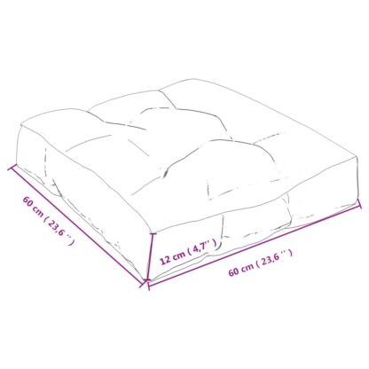 Kissen für Palettensofa Rosa 60x60x12 cm Stoff - Image 6