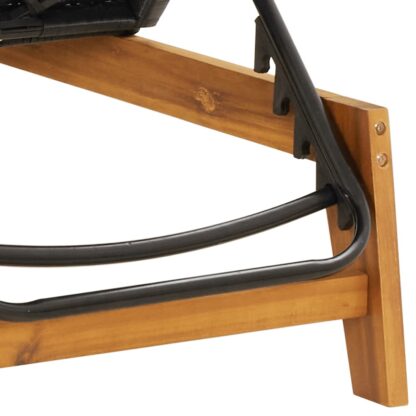 Sonnenliege mit Tisch Poly Rattan und Massivholz Akazie - Image 10