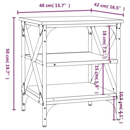 Beistelltische 2 Stk. Schwarz 40x42x50 cm Holzwerkstoff - Image 10