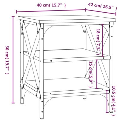 Beistelltische 2 Stk. Sonoma-Eiche 40x42x50 cm Holzwerkstoff - Image 10