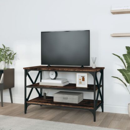 TV-Schrank Räuchereiche 80x40x50 cm Holzwerkstoff - Image 3