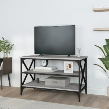 TV-Schrank Grau Sonoma 80x40x50 cm Holzwerkstoff - Image 3