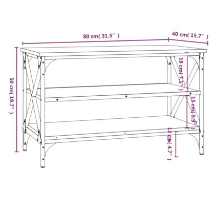 TV-Schrank Grau Sonoma 80x40x50 cm Holzwerkstoff - Image 9