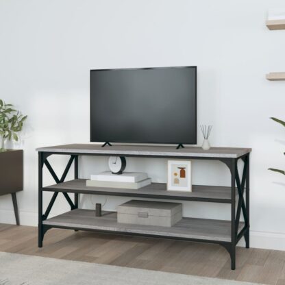 TV-Schrank Grau Sonoma 100x40x50 cm Holzwerkstoff - Image 3