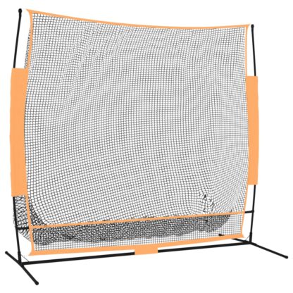 Golf-Übungsnetz Schwarz und Orange 215x107x216 cm Polyester - Image 2