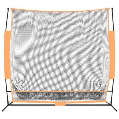 Golf-Übungsnetz Schwarz und Orange 215x107x216 cm Polyester - Image 3