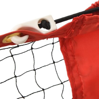 Tennisnetz Schwarz und Rot 600x100x87 cm Polyester - Image 6