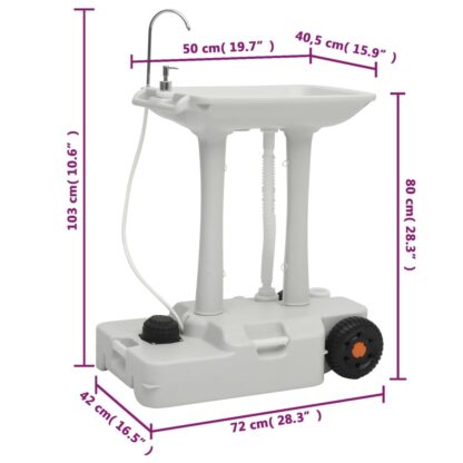Tragbare Campingtoilette mit Waschbecken - Image 9