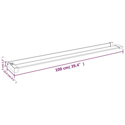 Duschablage für Begehbare Dusche Schwarz 100 cm Aluminium - Image 7