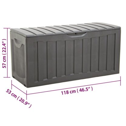 Truhe Schwarz 118x53x57 cm Polypropylen - Image 11