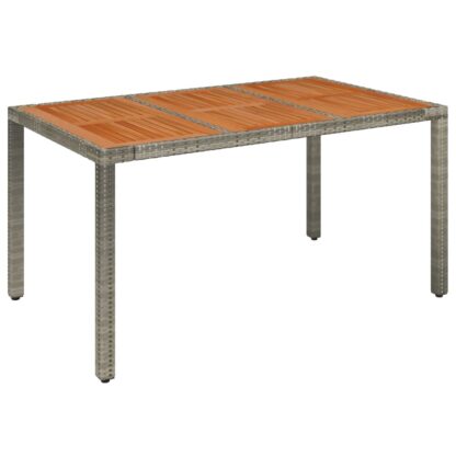 5-tlg. Garten-Essgruppe mit Kissen Grau Poly Rattan - Image 6
