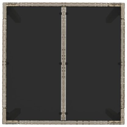 5-tlg. Garten-Essgruppe mit Kissen Grau Poly Rattan - Image 7
