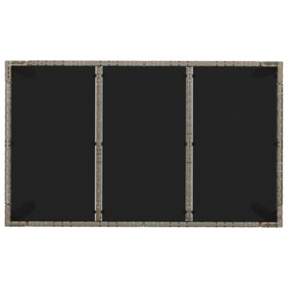 5-tlg. Garten-Essgruppe mit Kissen Grau Poly Rattan - Image 7