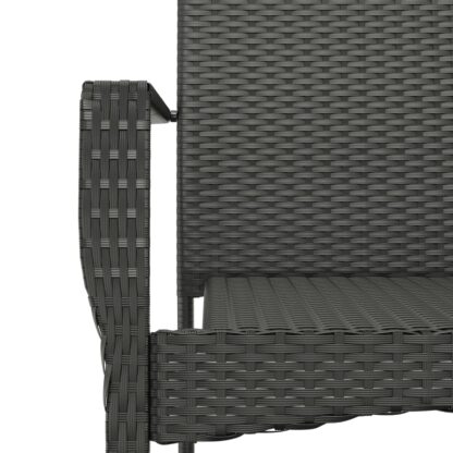 5-tlg. Garten-Essgruppe mit Kissen Schwarz Poly Rattan - Image 7