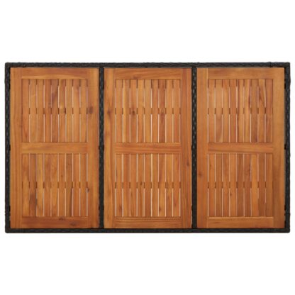 5-tlg. Garten-Essgruppe mit Kissen Schwarz Poly Rattan - Image 9