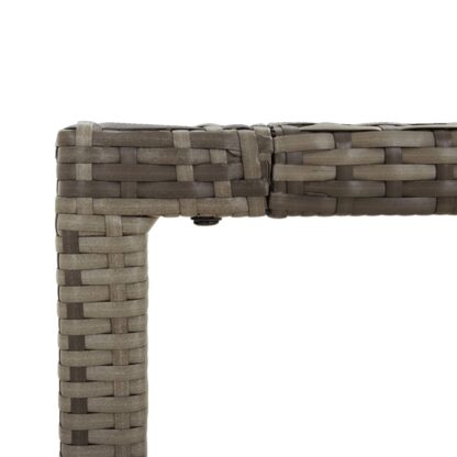 5-tlg. Garten-Essgruppe mit Kissen Grau Poly Rattan - Image 10