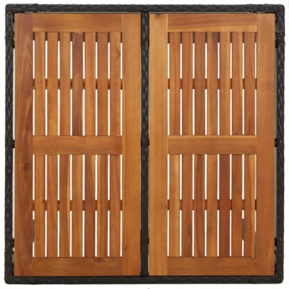 5-tlg. Garten-Essgruppe mit Kissen Schwarz Poly Rattan - Image 8