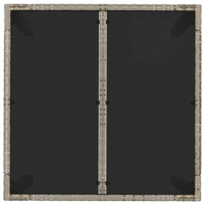 5-tlg. Garten-Essgruppe mit Kissen Grau Poly Rattan - Image 8