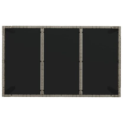 5-tlg. Garten-Essgruppe mit Kissen Grau Poly Rattan - Image 8