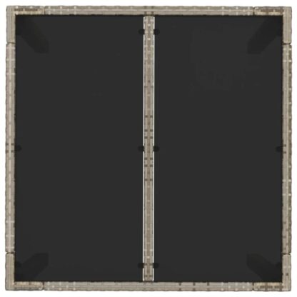5-tlg. Garten-Essgruppe mit Kissen Grau Poly Rattan - Image 11