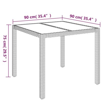 5-tlg. Garten-Essgruppe mit Kissen Schwarz Poly Rattan - Image 11