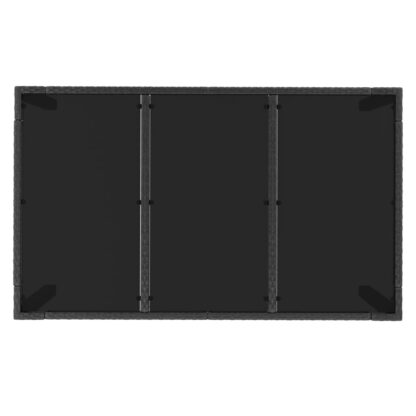 5-tlg. Garten-Essgruppe mit Kissen Schwarz Poly Rattan - Image 9