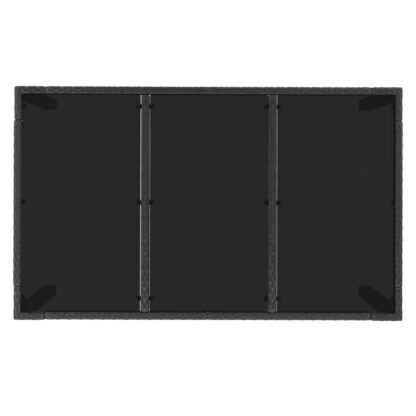5-tlg. Garten-Essgruppe mit Kissen Schwarz Poly Rattan - Image 9