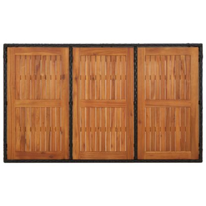 5-tlg. Garten-Essgruppe mit Kissen Schwarz Poly Rattan - Image 8